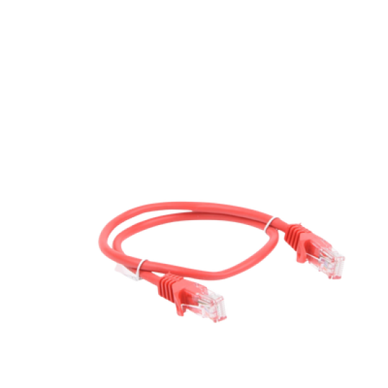 Cable de parcheo UTP Cat5e - 0.5 m - rojo