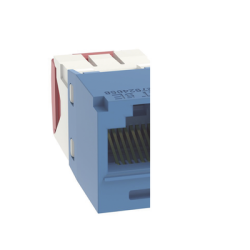 Conector Jack RJ45 Estilo TG, Mini-Com, Categoría 5e, de 8 posiciones y 8 cables, Color Azul