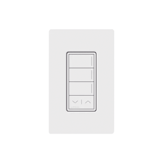 (RadioRa3) Botonera Sunnata Blanco 3 escenas y 2 botones subir/bajar para Radio RA3, programe escenas diferentes en cada botón.