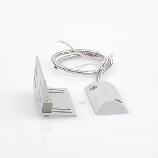 Contacto magnético para piso uso rudo con 55cm de cable blindado / GAP 75mm / Placa de montaje de 