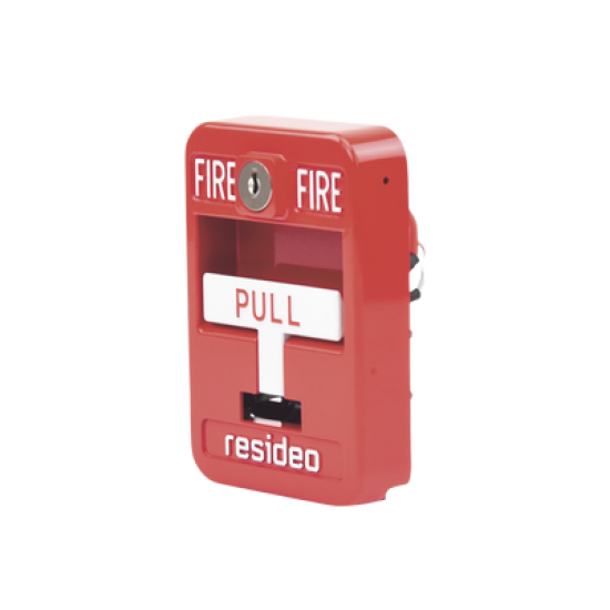 Estación de jalón convencional de acción simple color roja con cerradura