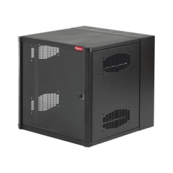 Gabinete AccessPlus de Montaje en Pared de 19in, Rieles Numerados y Roscados #10-32, Puerta con Ventana de Seguridad, 600 mm de Ancho, 637 mm de Profundidad, 12 UR, Color Negro