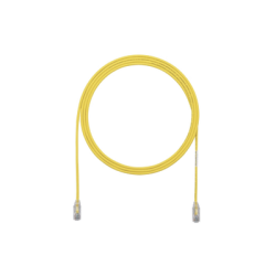 Cable de Parcheo TX6, UTP Cat6, Diámetro Reducido (28AWG), Color Amarillo, 3ft 