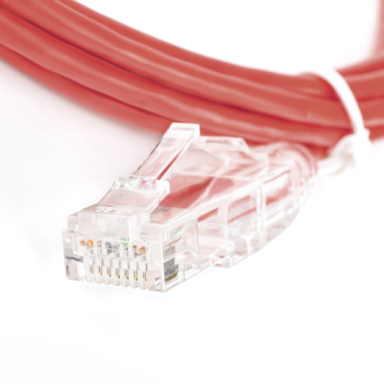 Cable de Parcheo Slim UTP Cat6 - 3 m Rojo Diámetro Reducido (28 AWG)