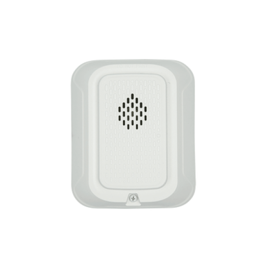 Sirena para Montaje en Pared, 12 a 24 Vcc, Color Blanco, Nuevo Diseño Moderno y Elegante y Menor Consumo de Corriente