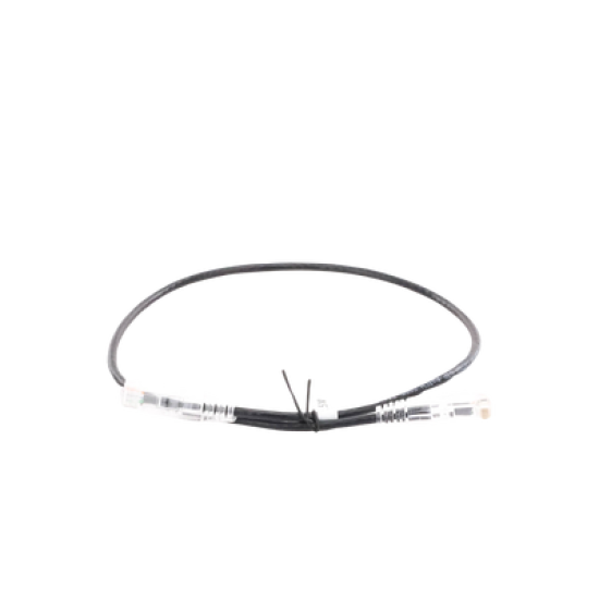 Cable de Parcheo Slim UTP Cat6A - 0.5 m Negro, Diámetro Reducido (28 AWG)