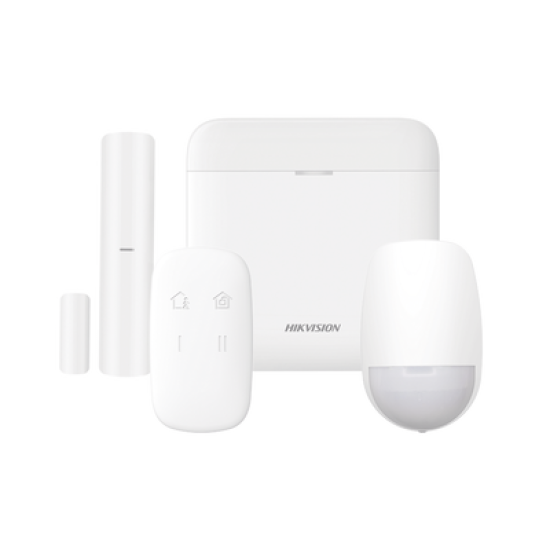 (AX PRO) KIT de Alarma AX PRO / Incluye: 1 Hub con bateria de respaldo / 1 Sensor PIR / 1 Contacto Magnético / 1 Control Remoto / WiFi / Compatible con Hik-Connect P2P