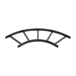 Accesorio de Escalerilla Sección Horizontal de 90º, 12 in de Ancho, de Acero, Color Negro