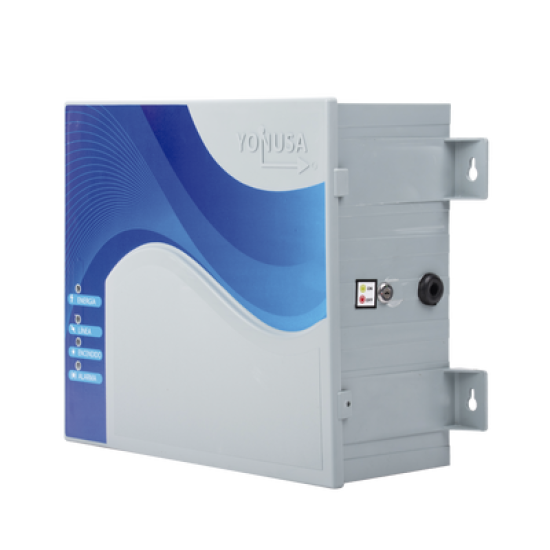 Energizador con tecnología SMT de 12,000Volts-1Joule/ 2500Mts Lineales de Protección / Cercos electricos