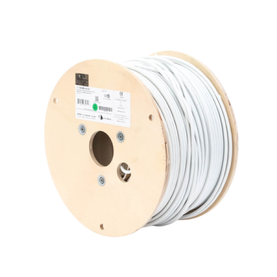 Bobina de Cable Blindado F/UTP de 4 Pares, Z-MAX, Cat6A, Soporte de Aplicaciones 10GBase-T, CM, Color Blanco, 305m