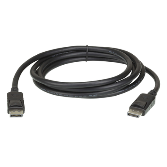 Cable DisplayPort | Longitud 2m | Alta definición | Hasta 8K | HDR Dinámico | 32 canales de audio digital | Pestañas de seguridad con botón de liberación