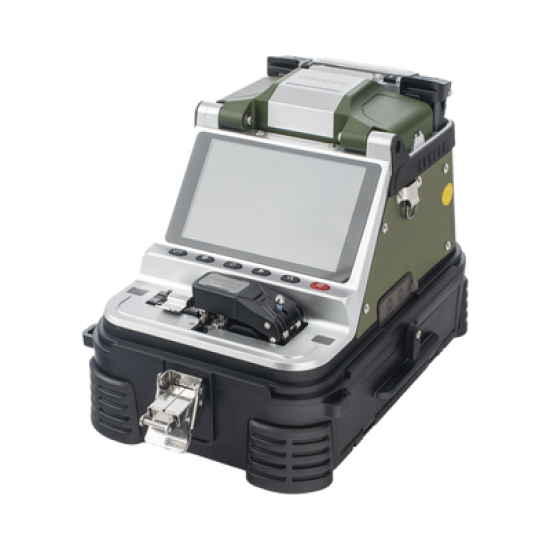 Fusionadora de Fibra Óptica MultiModo y MonoModo / 6 motores / Alineación por Núcleo / OPM + VFL / Cleaver Eléctrico de un Solo Paso