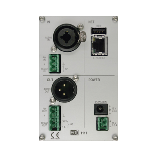 Interfaz Millennium IP para gestión de avisos y música por redes Ethernet por Streaming