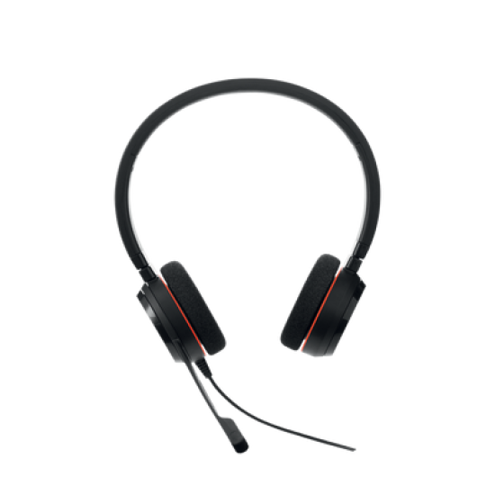 Jabra Evolve 20 Duo con conexión USB, micrófono con cancelación de ruido de última generación, configuración Plug and Play, Certificación Microsoft Teams (4999-823-109)