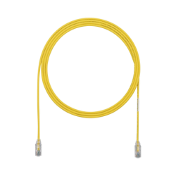 Cable de Parcheo TX6, UTP Cat6, Diámetro Reducido (28AWG), Color Amarillo, 7ft 