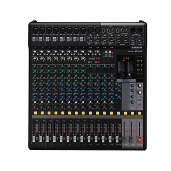 Mezcladora de Audio | 16 Canales | 10 Entradas de Micrófono | Entradas de Línea | Efectos | (MG16X)