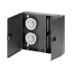 Caja de Conexión de Fibra Óptica, Para Montaje en Pared, Acepta 2 Placas FAP o FMP, Hasta 48 Fibras, Color Negro
