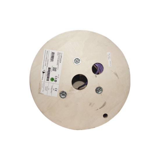 Bobina de Cable Blindado S/FTP de 4 pares, Cat7A, Inmune a Ruido e Interferencias, LS0H (Bajo humo, Cero Halógenos), Color Violeta, 305 m