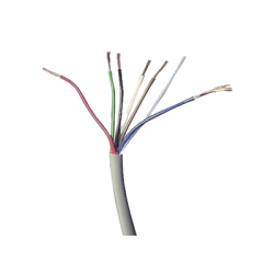 Bobina de Cable 305 Metros: 6 x 22 AWG, Color Blanco, CMR, Para Sistemas de Seguridad y Alarmas