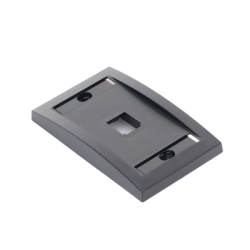 Placa de Pared Vertical Ejecutiva, Salida de 1 Puerto Mini-Com, Con Espacios Para Etiquetas, Color Negro