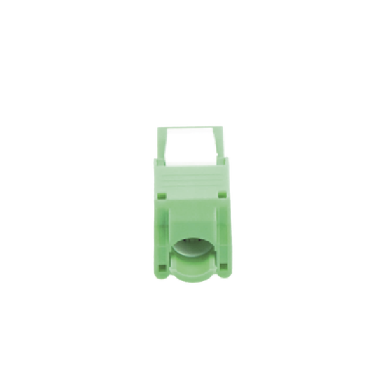 Módulo Jack Keystone Cat6 (toolless), con terminación en ángulo 180 º Color Verde, Compatible con Faceplate y Patchpanel Linkedpro