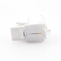 Módulo Jack Keystone Cat6A (toolless), con terminación en ángulo 180 º Color Blanco, Compatible con Faceplate y Patchpanel Linkedpro