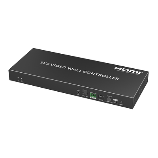 Controlador de video Wall | 1 entrada de fuente fuente HDMI a 9 salidas HDMI | 3x3 | 4K60Hz 