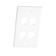 Placa de pared de 4 puertos, Keystone, Color Blanco 