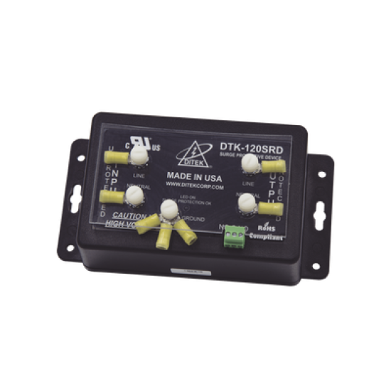 Dispositivo de Protección Contra Sobretensiones de 120 VCA con Salida de Relevador para Paneles de Incendio, Paneles de Control o Equipo Crítico