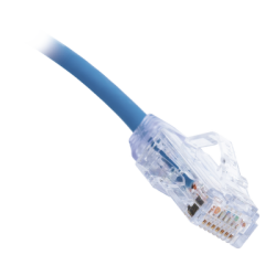 Cable de Parcheo TX6, UTP Cat6, Diámetro Reducido (28AWG), Color Azul, 1ft 