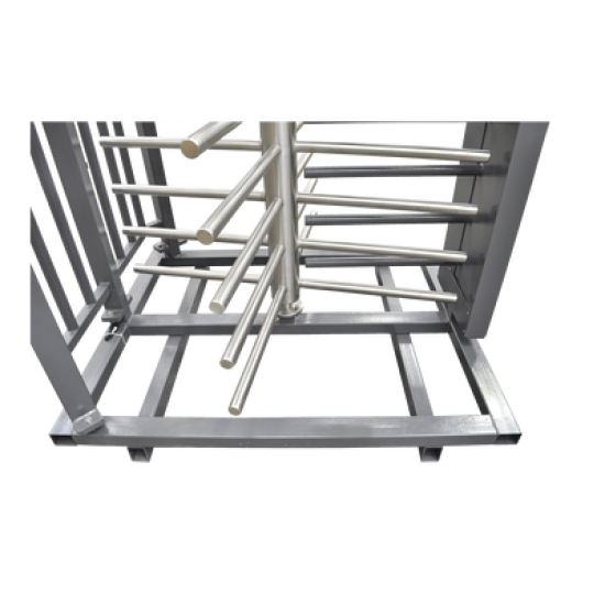 Torniquete Sencillo / Cuerpo Completo / Interior/Exterior / 100% Acero con Pintura Gris / EJE CENTRAL de Acero Inoxidable /Acabado de Lujo / Alto Tráfico
