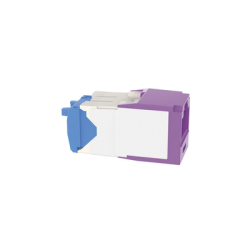 Conector Jack RJ45 Estilo TG, Mini-Com, Categoría 6A, de 8 posiciones y 8 cables, Color Violeta