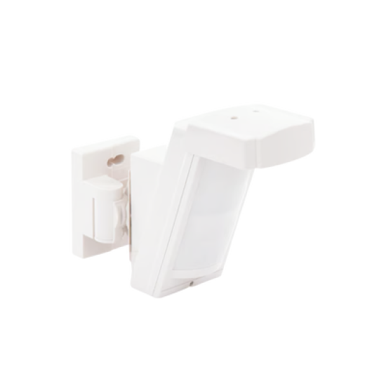 Detector de Movimiento PIR Antimascara / 100% Exterior /  Inalambrico (Alimentación) / Hasta 12 metros a 85°; de cobertura/ Instalación a 3 metros / Compatible con cualquier panel de alarma