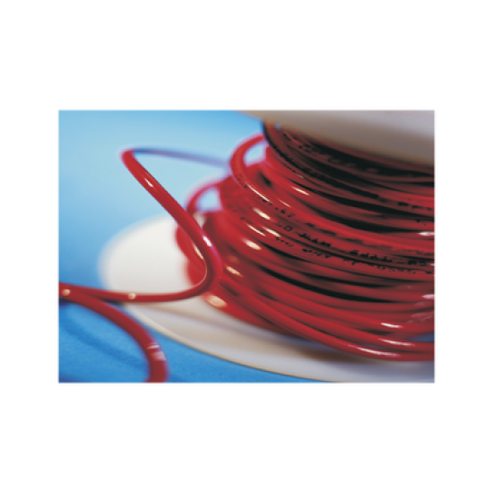 Bobina de 152 Metros de Cable Detector de Calor, Temperatura Fija 68 grados Celsius, Recubrimiento de Nylon Rojo para Aplicaciones en Exterior, con Guía Acerada