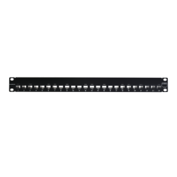 Patch Panel UTP Z-MAX de 24 puertos, Precargado con Jacks Categoría 6, Plano, 1UR