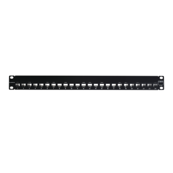 Patch Panel UTP Z-MAX de 24 puertos, Precargado con Jacks Categoría 6, Plano, 1UR