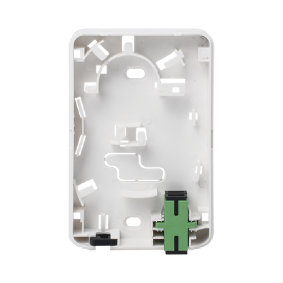 Caja Terminal de Fibra Óptica (Roseta) con 2 acopladores SC/APC, blanca