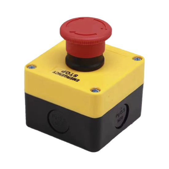 Botón de Stop Tipo Enclavado / Para Barreras Vehiculares, Operadores Corredizos y Abatibles. 