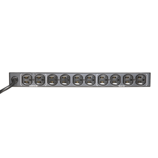 PDU para Distribución de Energía, Montaje en Rack, 11 salidas, Instalación Horizontal, de 19in, 1U, 15 Amp, 120 Vca