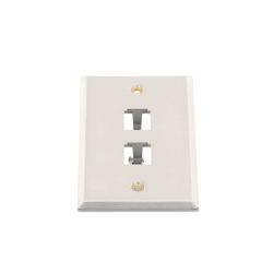 Placa de Pared Vertical, de Acero Inoxidable, Salida Para 2 Puertos Mini-Com