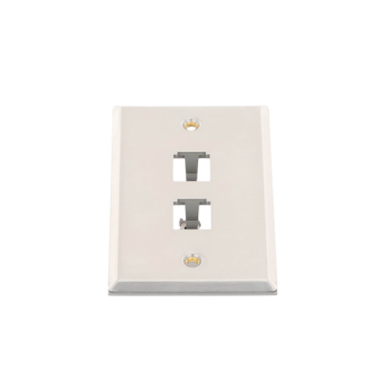 Placa de Pared Vertical, de Acero Inoxidable, Salida Para 2 Puertos Mini-Com