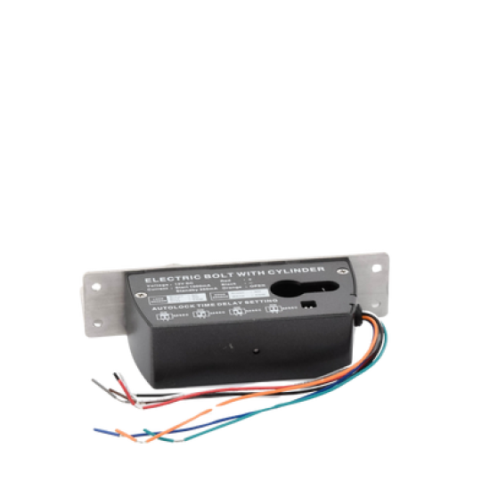 Cerradura de Perno 2000 kg de sujeción/ Cerrada en caso de falla (Fail Safe)/ Con temporizador y Sensor de puerta