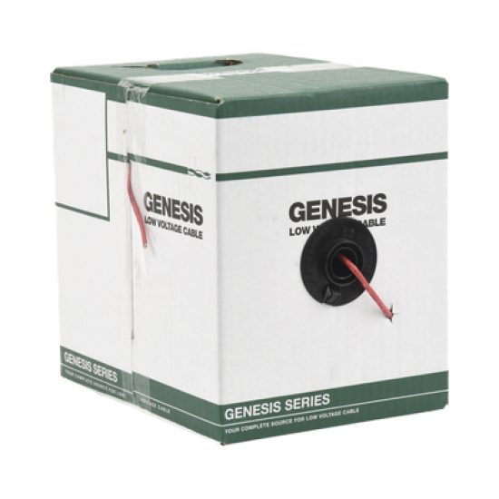 Bobina de 152 Metros de Alambre / 2 x 18 AWG / BLINDADO / Tipo FPLR / Color Rojo / Para Aplicaciones en Sistemas de Detección de Incendio y Sistemas de Evacuación