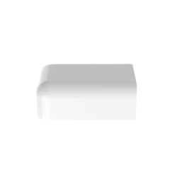 Tapa Final, para uso con canaleta LD5, material ABS, Color Blanco