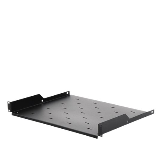 Charola para Soportar Equipos en Rack de 19, Profundidad de 34 cm, Color Negro, 1U