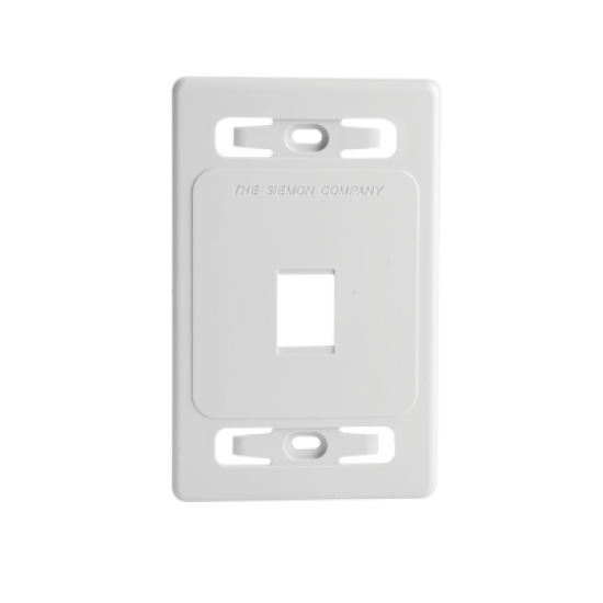 Placa de pared modular MAX, de 1 salida, color blanco, version bulk (Sin Empaque Individual)