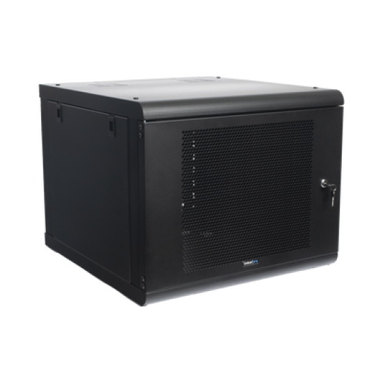 Gabinete de Pared con Puerta Perforada, 635mm de Profundidad, 9U Rack de 19'', Acero Reforzado