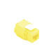 Módulo Jack Keystone Cat6A (toolless), con terminación en ángulo 180 º Color Amarillo, Compatible con Faceplate y Patchpanel Linkedpro