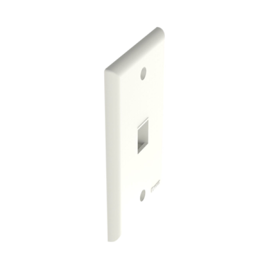 Placa de Pared Vertical, Salida Para 1 Puerto Keystone, Color Blanco Mate
