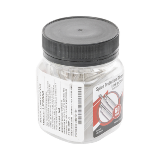 Bote con 100 Mangas para fusión de fibra óptica de 60 mm